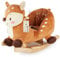 Bieco Plüsch Schaukeltier REH Lina, 60 cm | Kinder Schaukelstuhl mit Sicherheitsgurt | Schaukel | Kleinkind | Baby Schaukelwippe ab 9 Monate | Schaukelpferd Holz