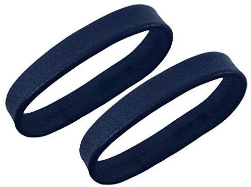 Uhrbanddealer Unisex Uhrenarmband 2 Ersatz-Schlaufen Leder 18mm Blau 8818
