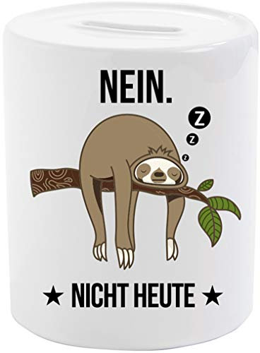 EZYshirt® Faultier | Nein Nicht Heute Spardose | Kaffekasse