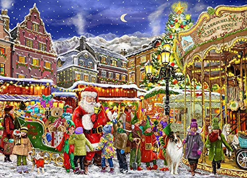 Vermont Christmas Company Christmas Carousel Jigsaw Puzzle 1000 Piece