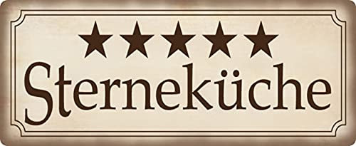 Metall Schild 27x10cm Sterneküche Koch Küche kochen Sprüche Blechschild