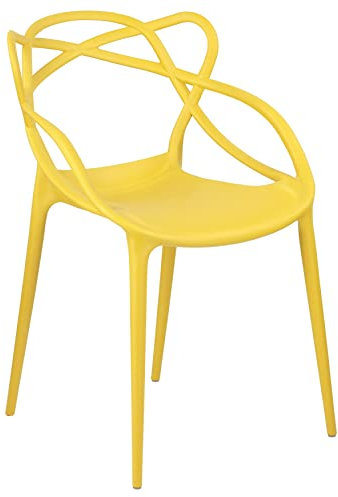 Totò Piccinni Sedia INFINITY in Polipropilene Moderna Design Impilabile (Giallo Senape, 1)