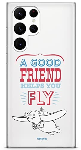 ERT GROUP Handyhülle für Samsung S22 Ultra Original und offiziell Lizenziertes Disney Muster Dumbo 004 optimal an die Form des Handy angepasst, teilweise transparent