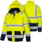 Safetytex Warnschutz Pilotenjacke - Arbeitsjacke - wasserdicht, winddicht, reflektierend - HI VIZ Thermo Jacke - Warnschutzjacke in gelb/marine - Gr. 3XL