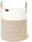 Wintao Storage Basket, Woven Baby Washing Basket Cotton Rope Laundry Hamper Toy Storage Desert Tall & Large 40 x 45 cm