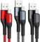 BLACKSYNCZE USB C Cable, 3-Pack 2M Type C Charger Cable Fast Charging Nylon Braided USB C Charger Cable for Samsung Galaxy S21 S20 fe S10 S9 S8 A21s A20e A51 A71, Huawei P40 P30, OnePlus, LG, Xperia