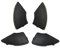 DAZZLEEX 4 bottoni per Fiat 500Cd pulsante Cd pulsanti nero Trim muffa copertura rimozione