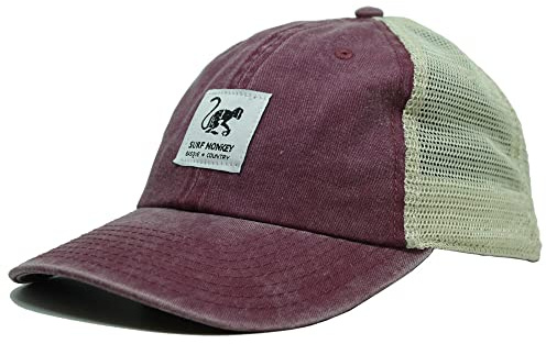 DRESSED IN MUSIC PLAY WITH ME Verstellbare Trucker-Kappe aus Segeltuch – Einheitsgröße – 100% Baumwolle – Herren-/Damenkappen Surf Monkey®