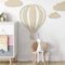 K&L Wall Art Heißluftballon Kinderzimmer Holzbild Luftballon Wandbild aus Holz Baby Mädchen Junge Schlafzimmer Deko modern (Pappel Furnier 40x53cm)