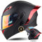 XYYYM Bluetooth Motorradhelm ECE-geprüft Modularer Helm Erwachsene Damen und Herren mit Doppelvisier, Lautsprechermikrofon Geräuschunterdrückung Multifunktional Bluetooth, Rot