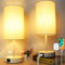 Wondlumi 2er Set Nachttischlampe Touch Dimmbar, LED Tischleuchte mit USB-Port, Kleine E27 Tischlampe Weiss mit Schirm für Schlafzimmer, inkl. 6W Warmweiß LED-Birne