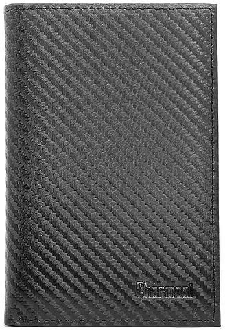 Charmoni - Grande Portefeuille - Classique - Homme - Porte Carte, Papier Voiture, Porte Monnaie - complète - Cuir synthétique (Noir 103T (11x15 cm))