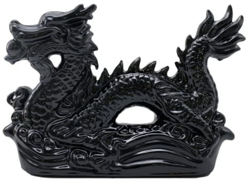 Uonlytech Chinesische Neujahrsdrachenfigur 2024 Sternzeichen-tierfiguren Viel Glück Skulptur Schicke Tierstatue Feng-Shui-Statue Glücksskulptur Tischdeko Drache Statue Keramik China Mini