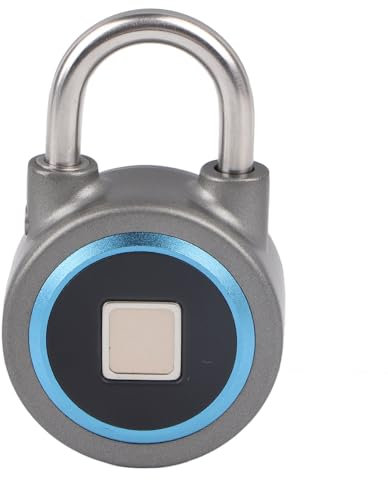 Fockety Lucchetto dell'impronta Digitale, Bluetooth IP65 impermeabilizza Il Lucchetto astuto biometrico Senza Chiave con App sblocca, Serratura Elettronica di Combinazione per Il portone
