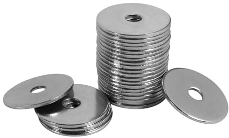 FOMGIIN Arandelas Planas de Cuerpo Grande M5 x 25mm, 20 Piezas Acero Inoxidable A2 V2A, 304 Metalicas Grandes Arandela de Bloqueo DIN 9021 / ISO 7093,Plana de Plano Para Tornillos Sujetadores