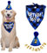 Hunde Geburtstag Hut Bandana Set, 3 Stücke Hunde Geburtstags Bandana Mütze mit 8 Bling Nummern, Hundegeburtstagsgeschenk, Hund Geburtstag Deko (Blau)