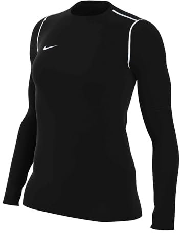 Nike FJ3006-010 W NK DF PARK20 CREW TOP R Sweatshirt Women's BLACK/WHITE/WHITE Size M