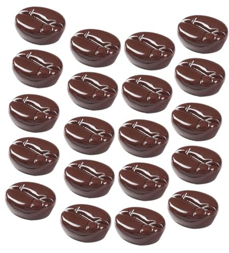 KOMBIUDA Lifelike Craft Beans 20pcs Simulated Coffee Beans for Cafe Wedding Diy Decor More