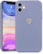 Lafunda Handyhülle Kompatibel mit iPhone 11 Mädchen hülle Ultra Dünn Silikonhülle süß Liebesherz Schutzhülle stoßfest Case Bumper Back Cover mit Fallschutz für iPhone 11 Flieder Lila