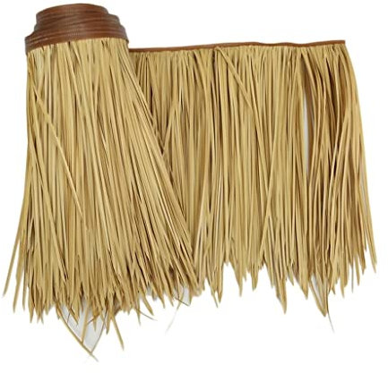 Simulation Thatch Palm Thatch Roll PE Künstliche Stroh Prävention Antiseptische Isolierung Dach Gras Scenic Pavillon Dekoration Stroh Fake Gras Thatch Roll Feuer,Yellow b(Größe:0.5x1m/1.64x3.28ft) (