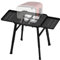 Outdoor Grill Table Stand for Ninja OG and OO Series, Portable Grill Stand Fits Ninja Woodfire with Side Shelf, Utensil-Holder and Hooks, Adjustable Height, Heavy Duty Steel, Black