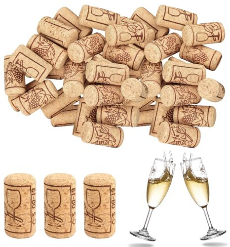 LPAMABA 100pcs 21x40 mm Corchos Naturales Corchos de Botella Corchos de Vino para Vino Tinto Manualidades y Decoración
