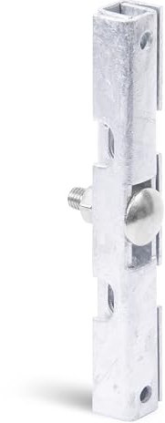 Alberts 825232 Mattenverbinder | für Doppelstab-Gittermatten | feuerverzinkt | 140 x 18 x 15,5 mm | 10er Set