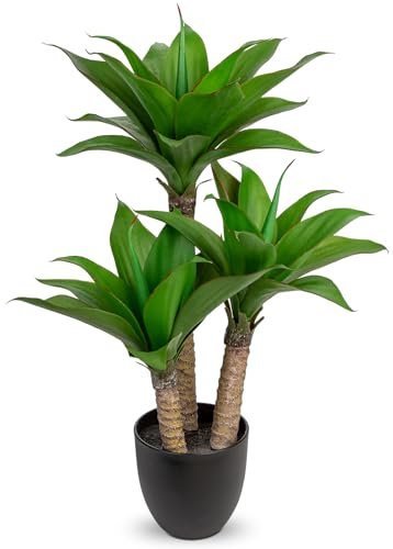 Hollyone Plantes succulentes artificielles en pot de 58,4 cm - Plantes artificielles réalistes - Faxu pour décoration d'intérieur, salon, cuisine, salle de bain
