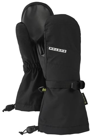 Burton Kids’ Gore-TEX Insulated Mittens – Waterproof Winter Mittens for Boys & Girls – True Black, X-Large
