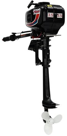 TESUGN 52cc 3.5PS 2-Takt Außenborder Bootsmotor, Profi Außenbordmotor Fischerboote, 1.45KW Benzinmotor Wasserkühlung CDI System für Schlauchboote, Fischerboote, Segelboote und Kleine Yachten