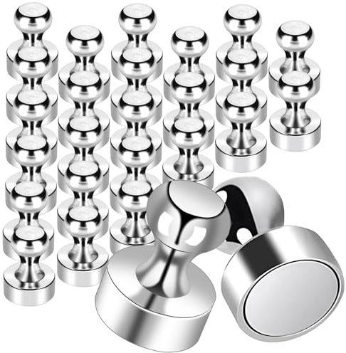 CNMTCCO 26 Stück Starke Magnete, 12 X 16mm für Magnettafel, Mini Neodym Magnete Klein, für Kühlschrank, Whiteboard, Postkarte, Büro, Foto