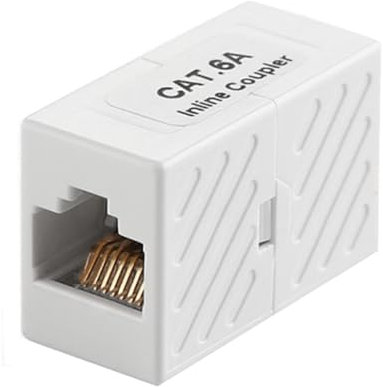 RJ45 Inlined Coupler Cat6 Cat6A High Speed Networking Adapter Suitable for TV Router Computer and More