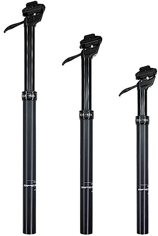 HESHUWEN SattelstüTze 1 Stück Dropper Sattelstütze Manueller Federweg 175 mm 125 150 Höhenverstellbar 27,2 30,9 31,6 MTB-Fahrradhebelsteuerung Fahrrad SattelstüTze(31.6x175 and Adapter)