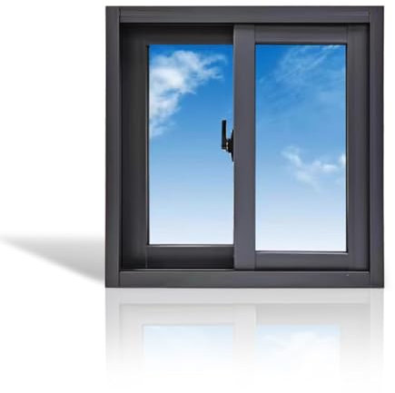 Aluminum Sliding Window Shed Windows with Screen and Tempered Glass, Basement Garages Chicken Coop Bathroom Window Replacement(Black,20x12in/51x30cm)