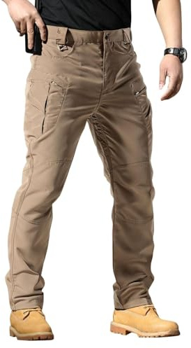 Chanpning Pantalon Tactique Homme Cargo Treillis Militaire Randonnée Chasse Pantalon de Travail Cargo Homme Tactique Combat Multi-Poches Extensible Stretch Séchage Rapide Vetement de Travail
