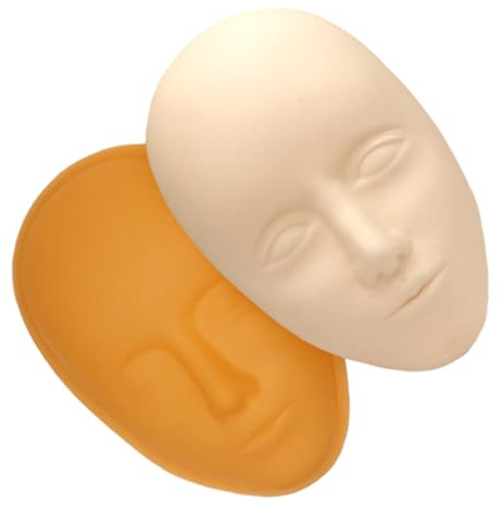 GLEAVI Silikon Abnehmbarem Gesicht Übungshaut für Tätowierungen im 3d-standfuß Leicht zu Reinigen für Anfänger und Erfahrene Künstler
