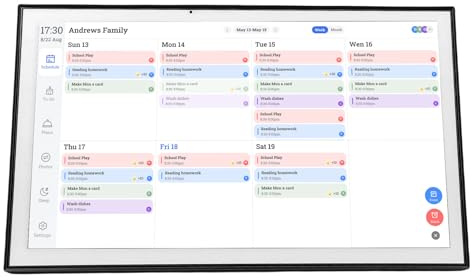 Generic 21,5-Zoll-Touchscreen für Intelligenten Digitalen Kalender für Zuhause, Schwarz, Intelligenter Familien-Organizer für die Termine von Familienmitgliedern, 21,5-Zoll-IPS-LCD-Bildschirm