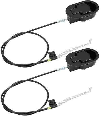 ZestEcho 2 Piece Recliner Release Pull Handle Universal Recliner Chair Cable Replacement and Metal Release Pull Cord Handle Kit for Sofa Repair, Compatible with Ashley and Major Brands, Black