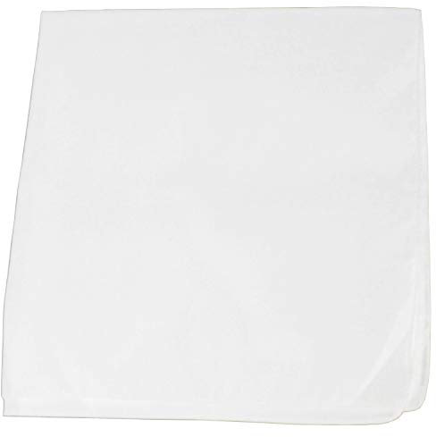 Bandana, einfarbig, 100 % Baumwolle, Unisex, 12 Stück, Weiss/opulenter Garten, 22 in