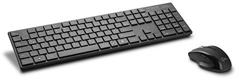 CSL Basic - Tastatur & Maus Set | kabellos | schwarz | Office | Multimedia | Desktop | QWERTZ-Tastenlayout