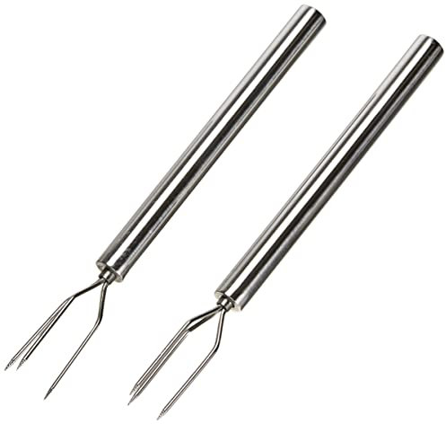 Küchenprofi Pellkartoffelgabeln mit 3 Zinken , Rostfreier Edelstahl , Silber , Länge 13cm , Spülmaschinengeeignet , Küchenhelfer , Pellkartoffel Piekser , Pellkartoffelgabel , Schälhilfe