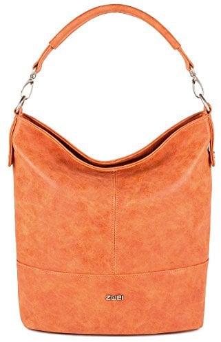 zwei Mademoiselle M13 Schultertasche 34 cm orange