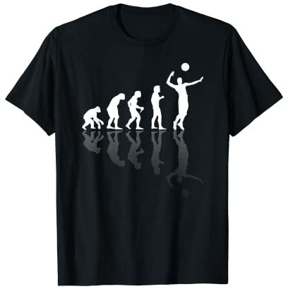 Evolution Volleyball Shirt I Geschenk Volleyball-Spieler T-Shirt