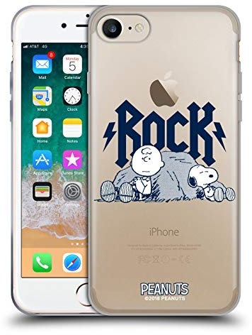 Head Case Designs Offizielle Peanuts Charlie Brown Snoopy Rock T-Shirts Gelhülle [Militärischer Schutzgrad] Kompatibel Mit Apple iPhone 7/8 / SE 2020 & 2022 Und Kompatibel Mit MagSafe