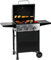 MASTER COOK Barbecue à gaz propane à 3 brûleurs, en acier inoxydable 30 000 BTU avec deux étagères pliables