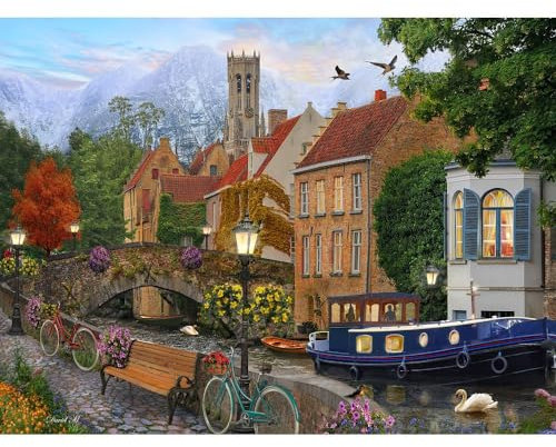 Canal Living Jigsaw Puzzle 550 Piece by Vermont Christmas Company