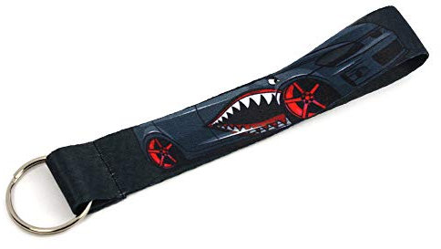 Auto Schlüsselbänder Lanyard Tuning Style - Static - AirRide - Racing - Turbo - JDM - Drift - Schlüsselanhänger Keychain (Shark)