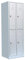 Lüllmann Spind Spindschrank 4 Fächer mit Kleiderstange komplett montiert 195x60x50cm (HxBxT) Kleiderspind grau 521220