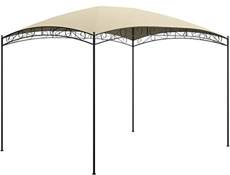 vidaXL Cenador Pérgola Jardín Patio Toldo Tienda Carpa de Celebraciones Fiesta Marquesina Porche Desmontable Bodas Crema 3x4x2,65 m 180 g/m²