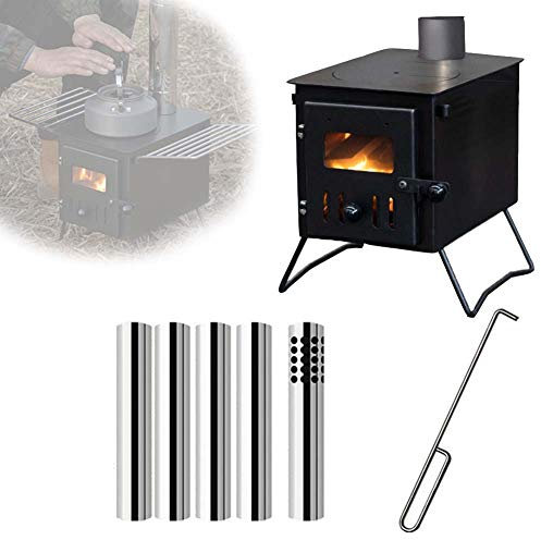 MNSSRN Heizofen im Zelt, tragbares Nichtraucher-Camp Wood Burning-Herd für Auto Camping, Campingofen, Jagdfischerei, tragbarer Camping-Grillofen,S